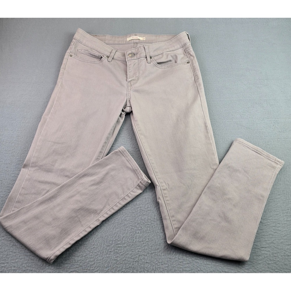 Levi's 711 Skinny Jeans Women's 28 Gray Stretch Mid Rise Slim Leg Denim Pants